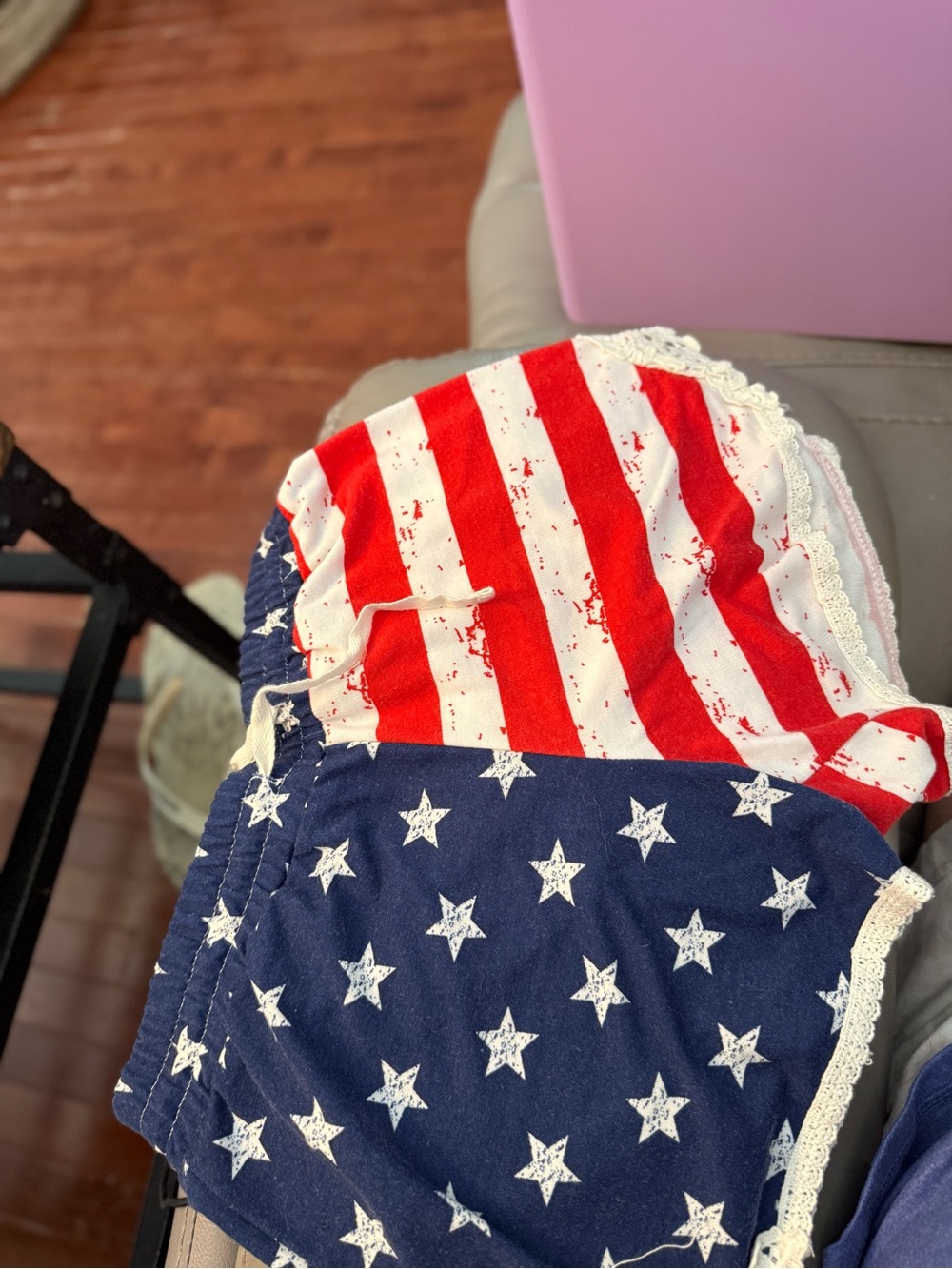 Patriotic Stars & Stripes shorts - Red White Blue